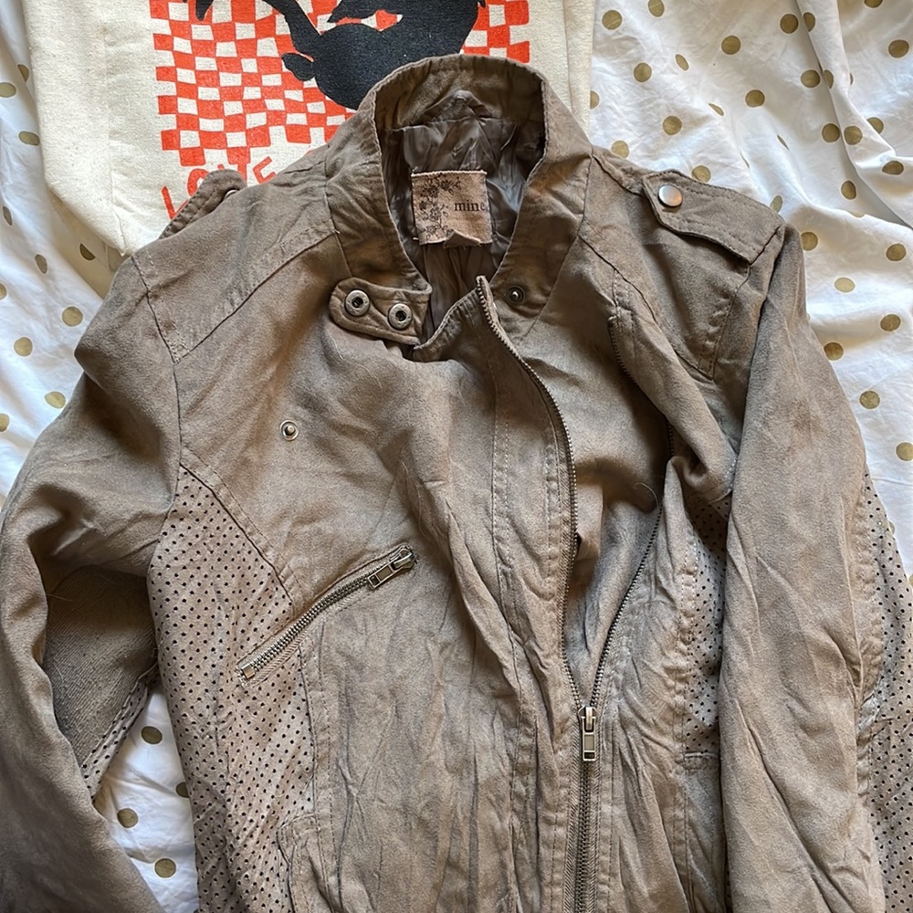 Forever 21 Taupe Bomber Jacket
